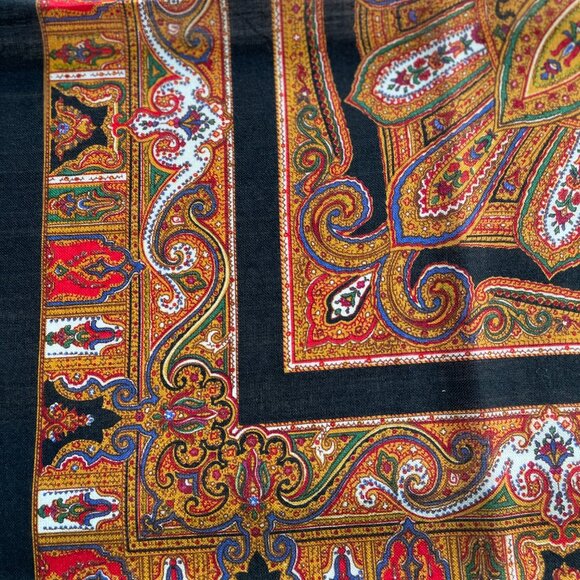 Vintage Yves Saint Laurent Wool & Silk Blanket Scarf Shawl Wrap - Picture 12 of 14